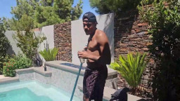 Ember Snow - Poolside Creampie Fuck