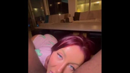 Zoe Grey - Cum Eating Redhead MILF In Sexy Nightie Sucks Cock And Rides POV