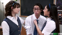 Madison Wilde, Evie Christian - Petite Hotties Evie And Madison Ride The School Nerd 15 08 2025